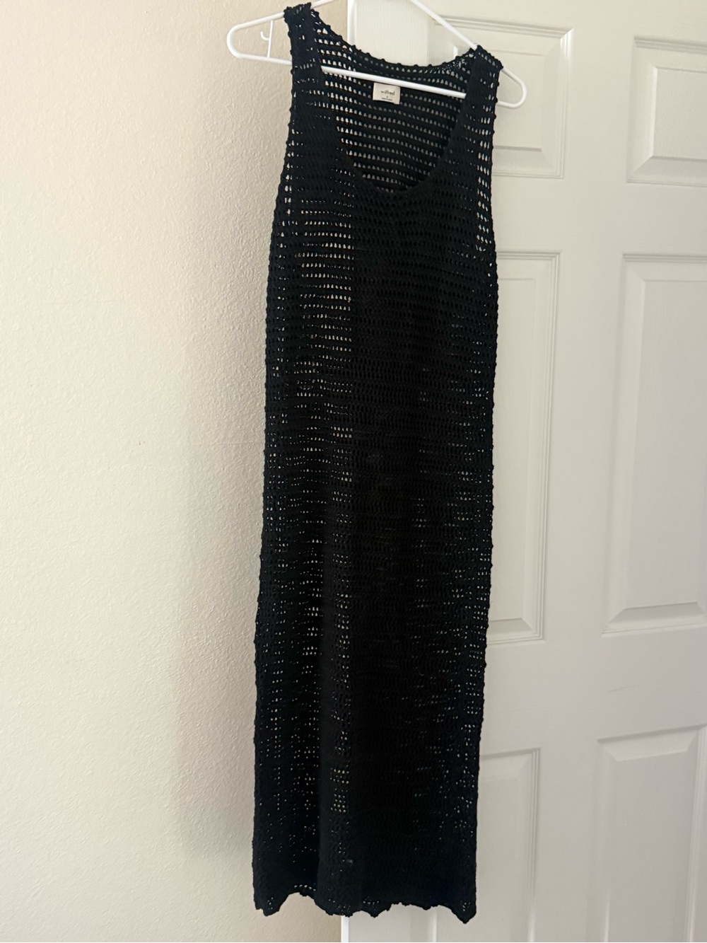 Aritzia Black Crochet Maxi Dress